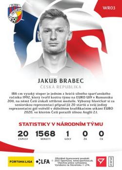 2020-21 SportZoo Fortuna:Liga 2. Serie - National Team Warriors #WR03 Jakub Brabec Back