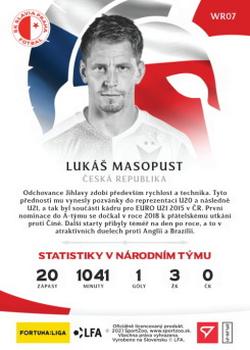 2020-21 SportZoo Fortuna:Liga 2. Serie - National Team Warriors #WR07 Lukas Masopust Back