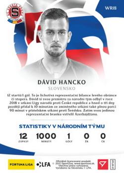2020-21 SportZoo Fortuna:Liga 2. Serie - National Team Warriors #WR18 David Hancko Back