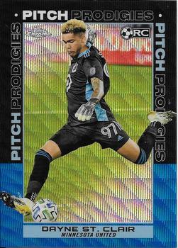 2021 Topps Chrome MLS - Blue Wave Refractor #184 Dayne St. Clair Front