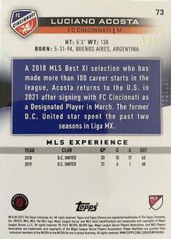 2021 Topps Chrome MLS - SuperFractor #73 Luciano Acosta Back