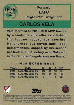 2021 Topps Chrome MLS - 1975-76 Topps Footballers #TF75-2 Carlos Vela Back