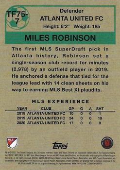 2021 Topps Chrome MLS - 1975-76 Topps Footballers #TF75-7 Miles Robinson Back