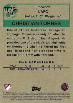 2021 Topps Chrome MLS - 1975-76 Topps Footballers #TF75-10 Christian Torres Back