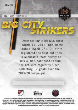 2021 Topps Chrome MLS - Big City Strikers #BCS-18 Darwin Quintero Back