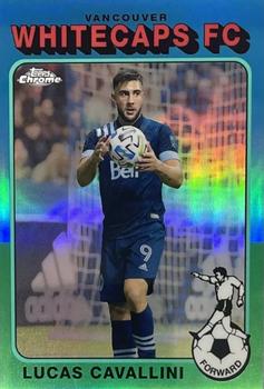 2021 Topps Chrome MLS - 1975-76 Topps Footballers Aqua Refractor #TF75-20 Lucas Cavallini Front