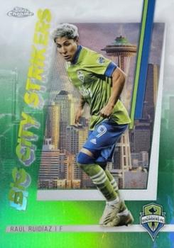 2021 Topps Chrome MLS - Big City Strikers Green Refractor #BCS-8 Raúl Ruidíaz Front
