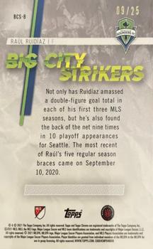 2021 Topps Chrome MLS - Big City Strikers Orange Refractor #BCS-8 Raúl Ruidíaz Back