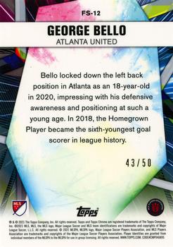 2021 Topps Chrome MLS - Future Stars Gold Refractor #FS-12 George Bello Back