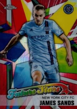 2021 Topps Chrome MLS - Future Stars Red Refractor #FS-4 James Sands Front