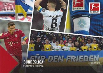 2021-22 Topps Now Bundesliga German #158 Bundesliga We #StandWithUkraine Front