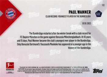 2021-22 Topps Now Bundesliga English #112 Paul Wanner Back