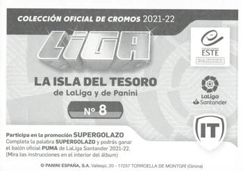 2021-22 Panini LaLiga Santander Este Stickers - La Isla del Tesoro #8 Joaquin Sanchez Back
