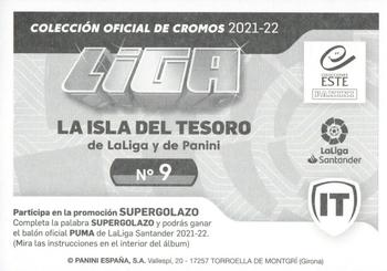 2021-22 Panini LaLiga Santander Este Stickers - La Isla del Tesoro #9 Lionel Messi Back