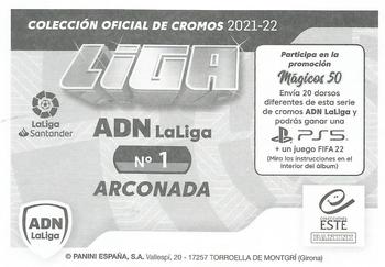 2021-22 Panini LaLiga Santander Este Stickers - ADN La Liga #1 Arconada Back