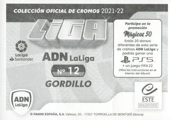 2021-22 Panini LaLiga Santander Este Stickers - ADN La Liga #12 Gordillo Back