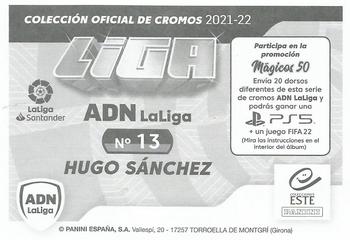 2021-22 Panini LaLiga Santander Este Stickers - ADN La Liga #13 Hugo Sanchez Back