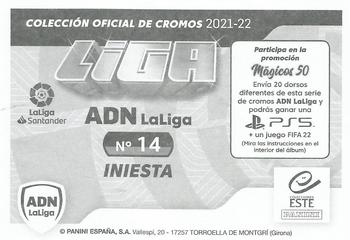 2021-22 Panini LaLiga Santander Este Stickers - ADN La Liga #14 Andres Iniesta Back
