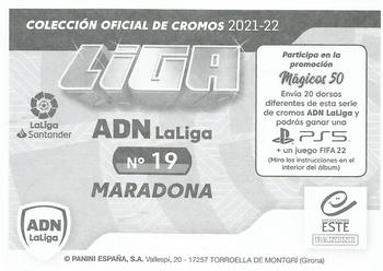 2021-22 Panini LaLiga Santander Este Stickers - ADN La Liga #19 Diego Armando Maradona Back