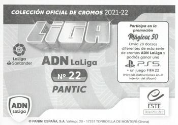 2021-22 Panini LaLiga Santander Este Stickers - ADN La Liga #22 Milinko Pantic Back