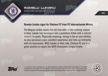 2021-22 Topps Now UEFA Champions League #005 Romelu Lukaku Back