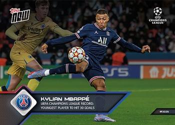 2021-22 Topps Now UEFA Champions League #091 Kylian Mbappé Front