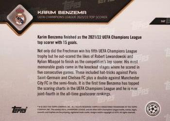 2021-22 Topps Now UEFA Champions League #167 Karim Benzema Back