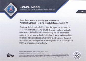 2021-22 Topps Now UEFA Champions League #028 Lionel Messi Back