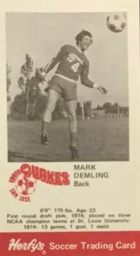 1975 Herfy's San Jose Earthquakes #NNO Mark Demling Front