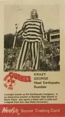 1975 Herfy's San Jose Earthquakes #NNO Krazy George Front