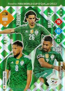 2021 Panini Adrenalyn XL Road to FIFA World Cup Qatar 2022 #24 Ramiz Zerrouki / Youcef Belaili / Riyad Mahrez Front
