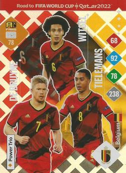 2021 Panini Adrenalyn XL Road to FIFA World Cup Qatar 2022 #78 Kevin De Bruyne / Youri Tielemans / Axel Witsel Front