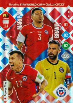 2021 Panini Adrenalyn XL Road to FIFA World Cup Qatar 2022 #114 Claudio Bravo / Guillermo Maripán / Gary Medel Front