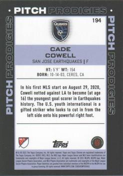2021 Topps Chrome Sapphire Edition MLS #194 Cade Cowell Back