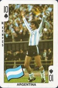 1986 Dandy Gum World Cup Mexico 86 #10♠ Mario Kempes Front