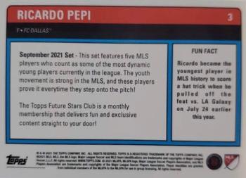 2021 Topps Future Stars Club #3 Ricardo Pepi Back