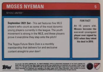 2021 Topps Future Stars Club #5 Moses Nyeman Back