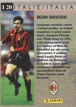 1994-95 Panini UNFP - Italie #I20 Dejan Savicevic Back