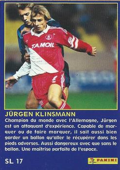 1994-95 Panini UNFP - Season Leaders #SL17 Jurgen Klinsmann Back