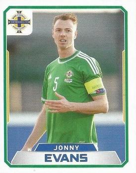 2016 Panini Northern Ireland Official Sticker Collection #18 Jonny Evans Front