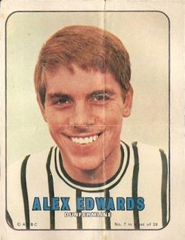 1970 A&BC Footballers pin-ups (Scottish) #7 Alex Edwards Front