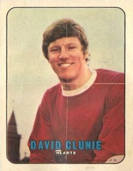 1970 A&BC Footballers pin-ups (Scottish) #24 David Clunie Front