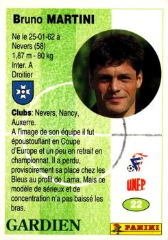 1994 Panini French League #22 Bruno Martini Back