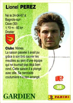 1994 Panini French League #35 Lionel Perez Back