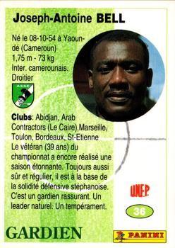 1994 Panini French League #36 Joseph-Antoine Bell Back