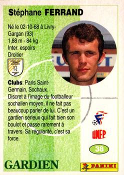 1994 Panini French League #38 Stéphane Ferrand Back