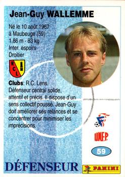 1994 Panini French League #59 Jean-Guy Wallemme Back