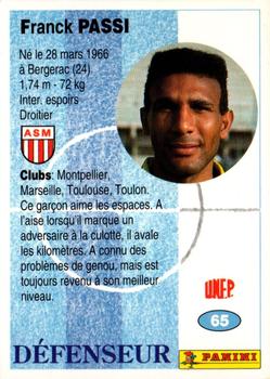 1994 Panini French League #65 Franck Passi Back