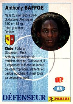 1994 Panini French League #68 Anthony Baffoe Back