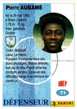 1994 Panini French League #71 Pierre Aubame Back